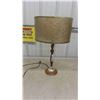 Image 1 : Vintage Retro Lamp - Believed to be Teak-  with Double Shade