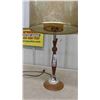 Image 2 : Vintage Retro Lamp - Believed to be Teak-  with Double Shade