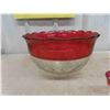 Image 2 : Vintage Punch Bowl with 12 Glasses, Wine Decanter, 3 Glasses