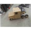 Image 1 : Semi Truck Toy Box- Wooden 17" x 18" x 40"