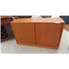 Image 1 : Teak Credenza - 1 side end piece has scratches 16" x 30" x48" 