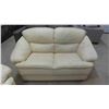 Image 2 : Couch 84" + Love Seat 64"- Leather / Leather Style