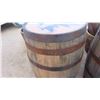 Image 2 : Wooden Whiskey 45 Gal Barrel with Jets Symbol & Epoxy Topper