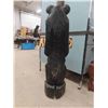 Image 2 : Vintage Folk Art Wood Tree Trunk Carved Bear Measures 41" Tall - Excellent Condition