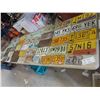 Image 1 : Large Lot of Mostly Manitoba License Plates - Most Very Good Condition & Pepsi Crate