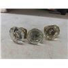 Image 2 : Antique Lot of Glass Door Knobs - including 1 aged into a purple color