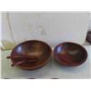 Image 2 : Vintage Baribocraft Canada Wood Salad Bowl Set 