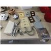 Image 8 : Electrical Supplies  ; Breakers, Porcelain Shade, Switches, Plugs, Boxes, Plate