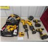 Image 1 : DeWalt Cordless 18V Circular Saw, Jig Saw, 2 Reciprocating Saw, 1/2" Hammer 