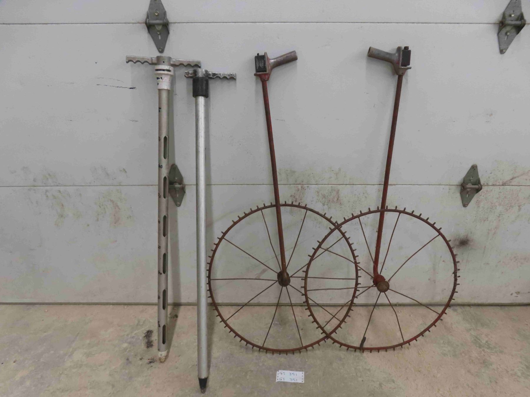 Wheel Sampler Grain Sampler, Probes, Vintage Measuring Wheels