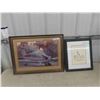 Image 1 : Framed Photo of Plane 23" x 31" & Framed Print 17" x 21" 