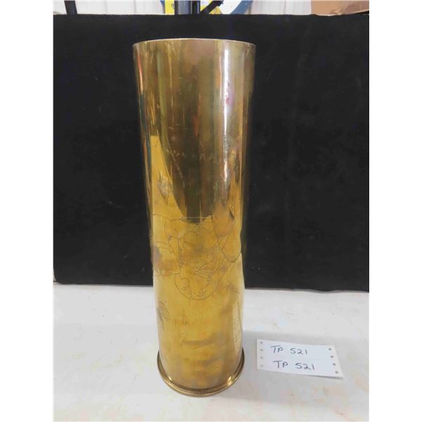 Artillery Shell 105mm M14 Engraved 14.5  Tall 