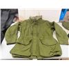 Image 2 : Army Green Men's Jacket Sz Med, 2 Long Sleeve Sz LG Tops + Black V Neck Sweater