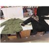 Image 1 : Army Green Jacket + Suede Winter Jacket Sz XXL