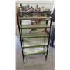 Image 1 : Retro Green 6 Tier Metal Shelf 11" x 28" x 54" 