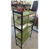 Image 2 : Retro Green 6 Tier Metal Shelf 11" x 28" x 54" 