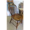 Image 2 : Hoop Back Wooden Kitchen Chair + Small Table/ Stand 17" x 25" x 30" 