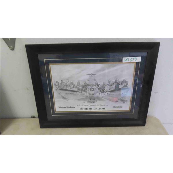 1953-2011 Canada Stadium Framed  Print 18.5  x 24  