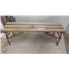 Image 1 : Wooden Bench with Metal Frame 11" x 18.5" x 48" 