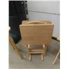 Image 2 : Set of 4 Wooden TV Tables + Rack & Stool/ Plant Stand