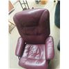 Image 4 : Swivel Chair + Ottoman - Leather / Leather Style