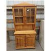 Image 1 : Pine Step Back Cupboard - 2 pc 16" x 35" x 71" 