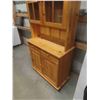 Image 2 : Pine Step Back Cupboard - 2 pc 16" x 35" x 71" 