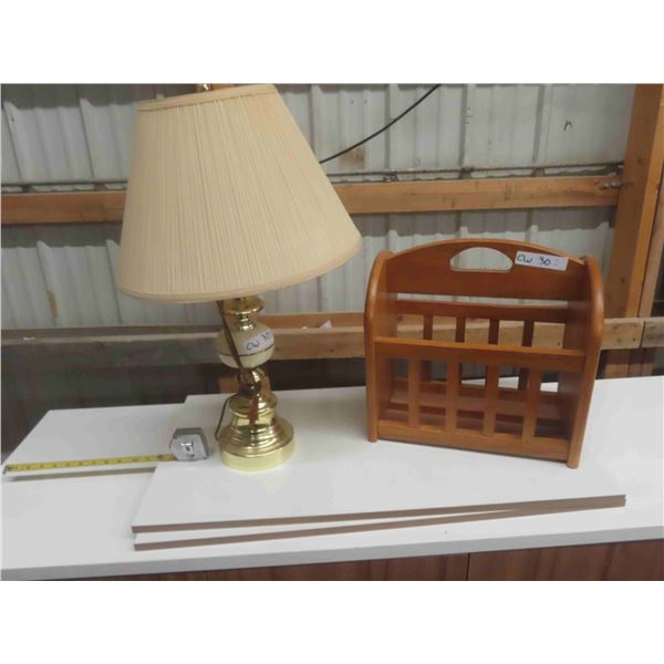 Magazine Rack Lamp Table Magazine Rack + Table Lamp