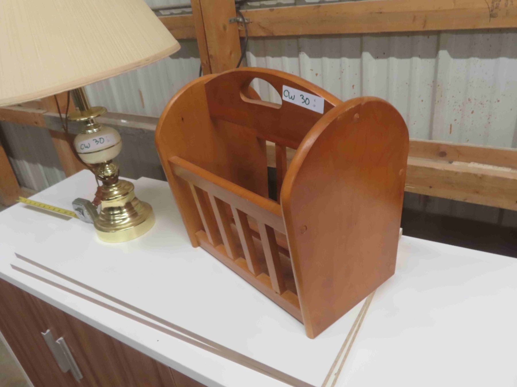 Magazine Rack Lamp Table Magazine Rack + Table Lamp
