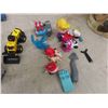 Image 8 : (3) Stuffed Toys with Tags & 6 Smurfs, Minions, Trucks, Toss Cushion & Small Case