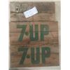 Image 1 : 4 Wooden 7Up Signs ; (2) 7.5" x 16" + (2) 6.5" x 7.5" 