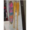 Image 2 : 2 Wooden Paddles 48" Long + Funky Wake Board 44" Long