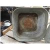 Image 2 : 2 Galvanized Wash Tubs 20.5 " x 20.5" , Pail, Garbage Can