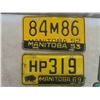 Image 2 : 9 Manitoba + Saskatchewan License Plates
