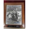 Image 2 : Bobby hull- Gordie Howe Action Photo, Autographed , with COA  - in Wooden Frame