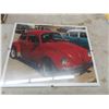 Image 2 : Die Cast 1967 VW Bug in Package, Metal Sign 12.5" x 16", VW Hub Cap