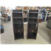 Image 1 : 2 Matching Modern Open Shelf with Drawer - each 15" x 20" x 60" 