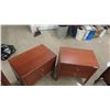 Image 8 : Modern 4pc Bedroom Suite ; Dresser 20" x 43" x 56" , 2 Night Stands 16" x 25" x 26" & 