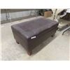 Image 2 : Ottoman with Hinged Top with Storage 19" x 22" x 39" 