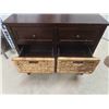 Image 8 : 6 Drawer Vanity with 4 Wicker Drawers 13" x 28" t x 30" 