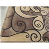 Image 3 : Area Rug 94" x 123" - Shades of brown with black swirl 