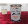 Image 5 : Bombardier Adhesive Sealed Can, 76 Super Royal Triton Motor Oil Tin Bank 2.75" Tall 