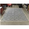 Image 1 : Area Rug 93" x 94" - blue + cream