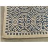 Image 2 : Area Rug 93" x 94" - blue + cream