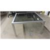 Image 1 : Glass Topped Coffee Table 18" x 30.5" x 30.5" 