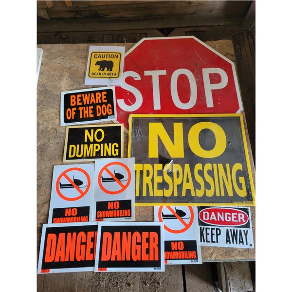 Qty of various signs