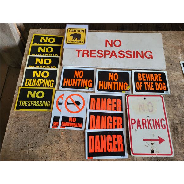 Qty of various signs