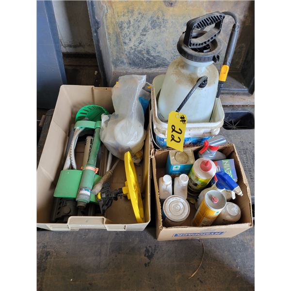 Pump sprayer, qty of sprinklers & pesticides