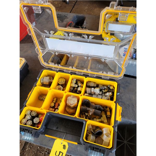 (Lots 51 & 52 are a Group Lot) 1- Yellow container of new fittings