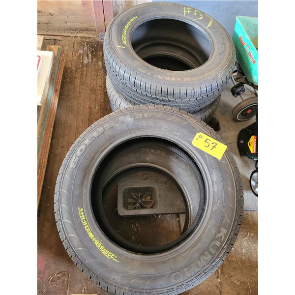 (so much each x 4) 4- Kumho 225 65 R17 M/S tires, V.G.